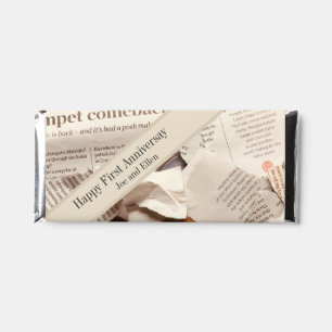 First Wedding Anniversary Editable  Chocolate bars