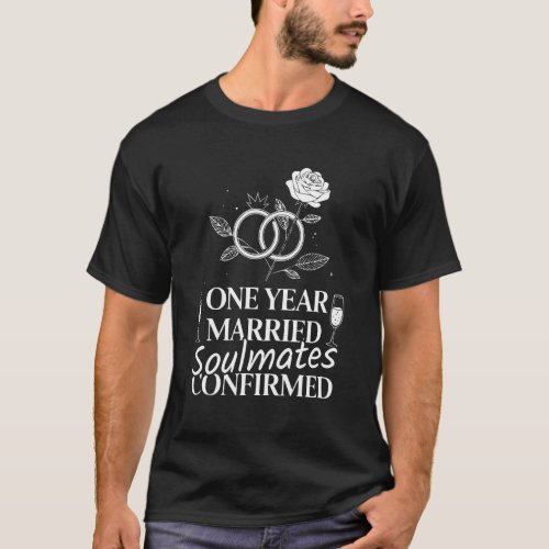 First Wedding Anniversary Married Husband Wife Mar T-Shirt