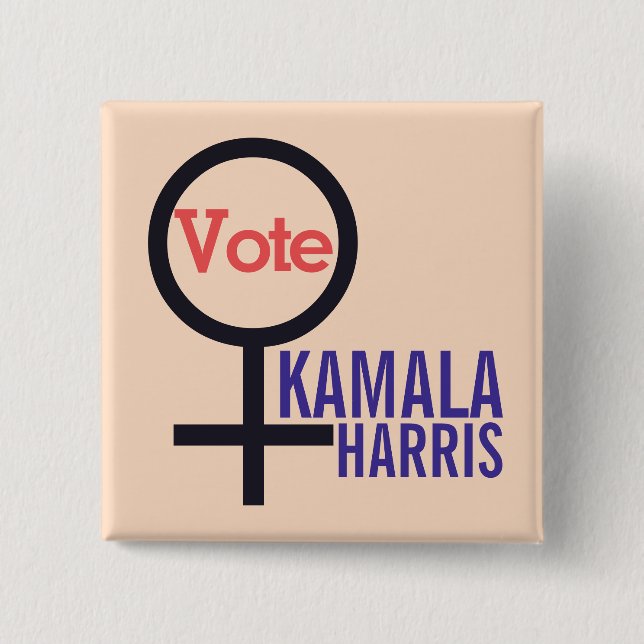 First Woman President Kamala Harris 2024 Election Button (Front)