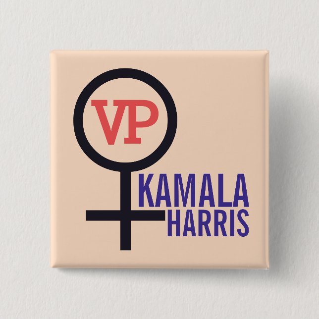 First Woman Vice President Kamala Harris VP Button (Front)