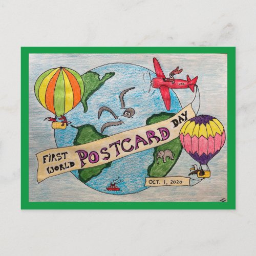First World Postcard Day Postcard