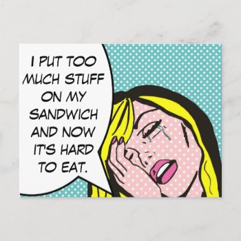 First World Problems Comic Book Postcard by StrangeLittleOnion at Zazzle