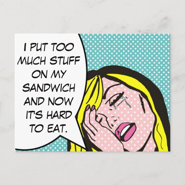 First World Problems Comic Book Postcard (Front)