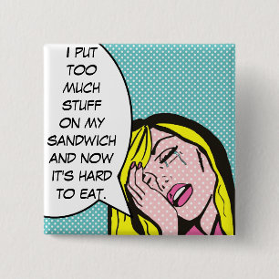 First World Problems Pop Art Button