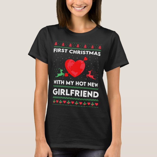 First Xmas With My New Girlfriend Men Ugly Christ  T-Shirt (Front)