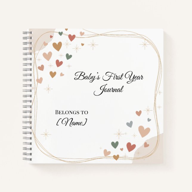 First Year Baby Journal | Personalized (Front)