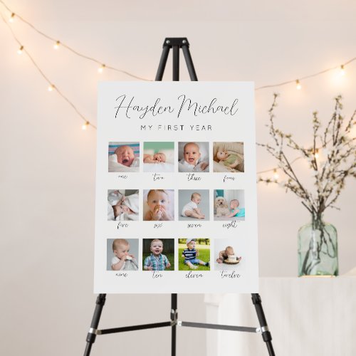 First Year Birthday Photo Sign 