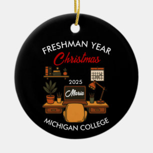 first year College Freshman, New College Student Ceramic Ornament