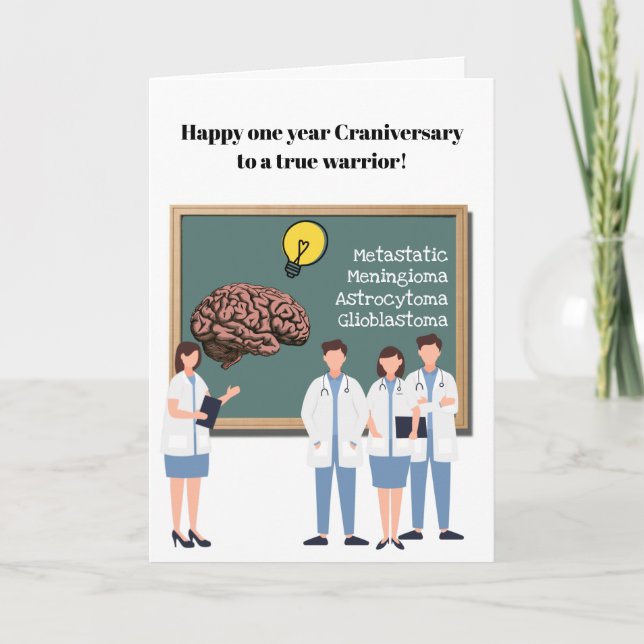 First year craniversary celebration card (Front)
