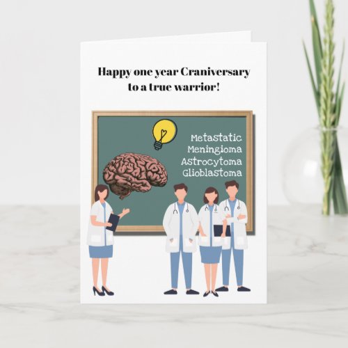 First year craniversary celebration card