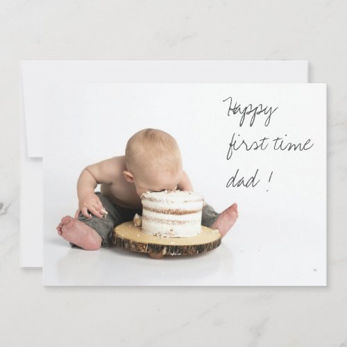 First year dad  Fathers day  Photo Card