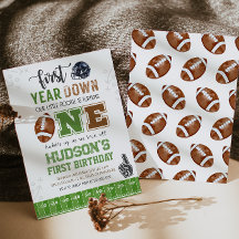 First Year Down Football 1st Birthday