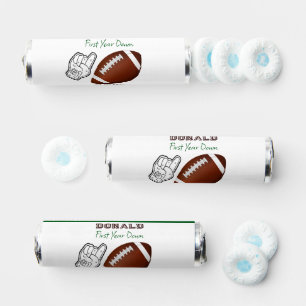 First Year Down Football Birthday  Breath Savers® Mints
