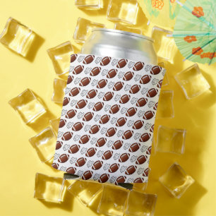 First Year Down Football Birthday Can Cooler