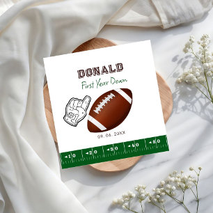 First Year Down Football Birthday  Napkins