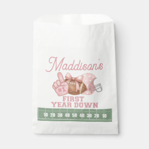 FIRST year down, Football Birthday, ONE  Favor Bag
