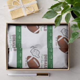 First Year Down Football Birthday Tissue Paper