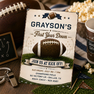 First Year Down Football Invitation