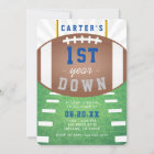 First Year Down Football Theme 1st Birthday Party