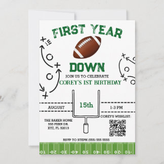 FIRST YEAR DOWN INVITATION