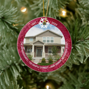 First Year Family Home Keepsake Photo  Ceramic Ornament
