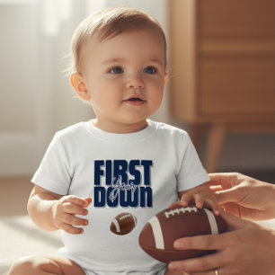 First Year Football First Down Navy Blue T-Shirt