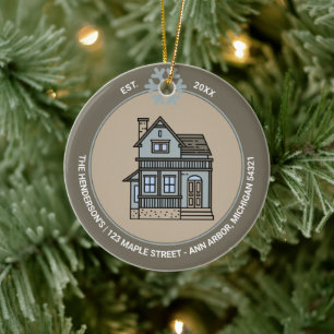First Year Home Real Estate Buyer Personalized Ceramic Ornament