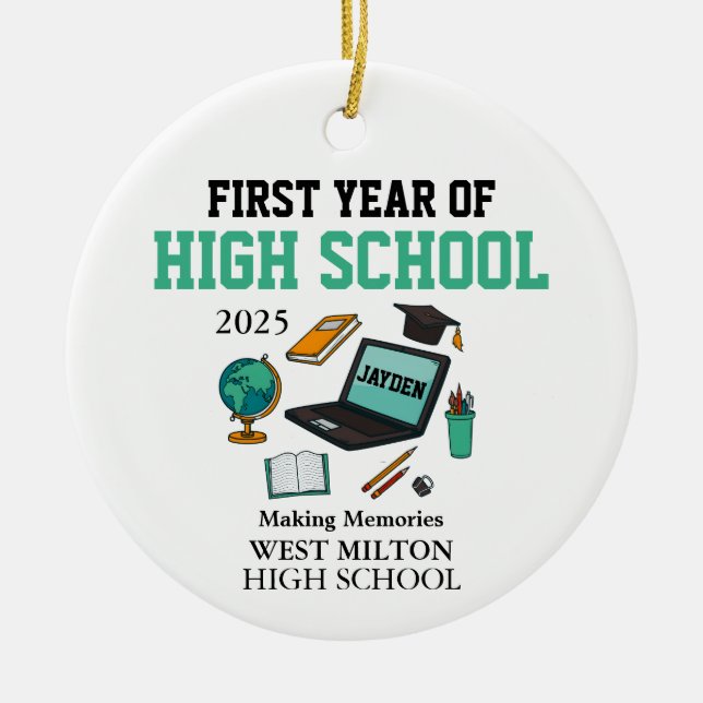 First Year of High School Ornament 2025, Freshman  (Front)