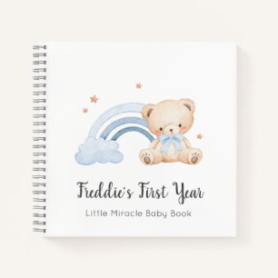 First Year Rainbow Baby Boy Little Miracle Notebook