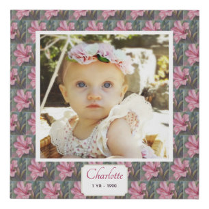 First Year Tropical Birthday Faux Canvas Print