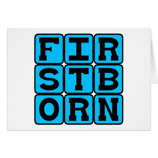 Firstborn, Primary Child Cards (Front Horizontal)