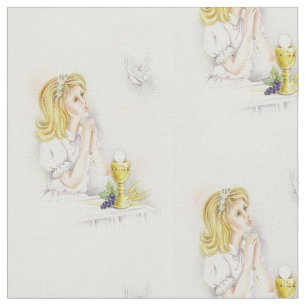 Firt holy communion for a girl fabric