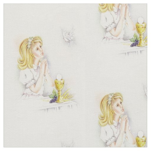 Firt holy communion for a girl fabric