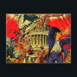 Fiscal Cliff Political Apocalypse Postcard<br><div class="desc">Fiscal Cliff Political Apocalypse Retro comic art of Republican and Democrat Armageddon style of politics in Washington D.C.. Vintage Science Fiction, Horror, and Fantasy Illustration Art. Fantastic collection of retro comic book art available on t-shirts, hats, fridge magnets, pins, buttons, aprons, greeting cards, postcards, bags, covers, dartboards, towels, decorator jars,...</div>