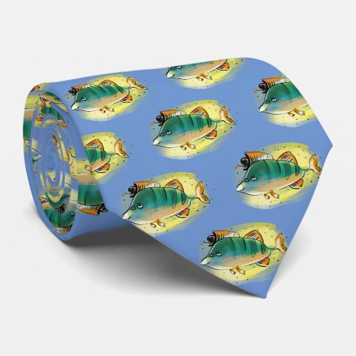 Fisch Barsch fish perch Neck Tie