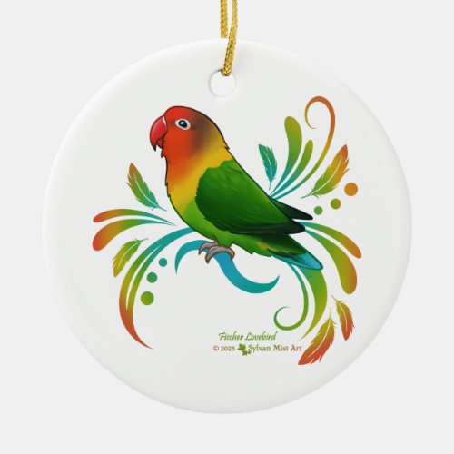 Fischer Lovebird Ceramic Ornament