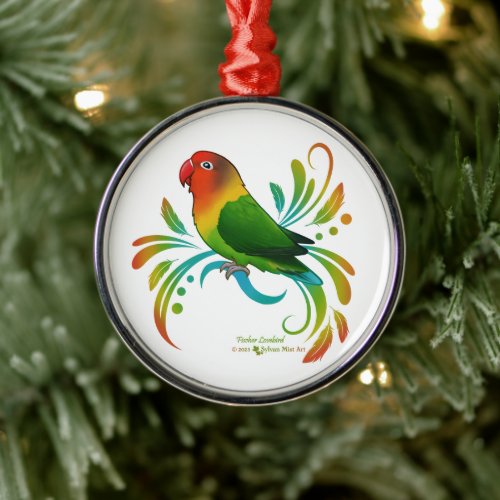 Fischer Lovebird Metal Ornament