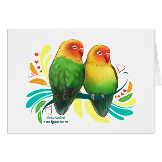 Fischer Lovebirds Cards (Front Horizontal)