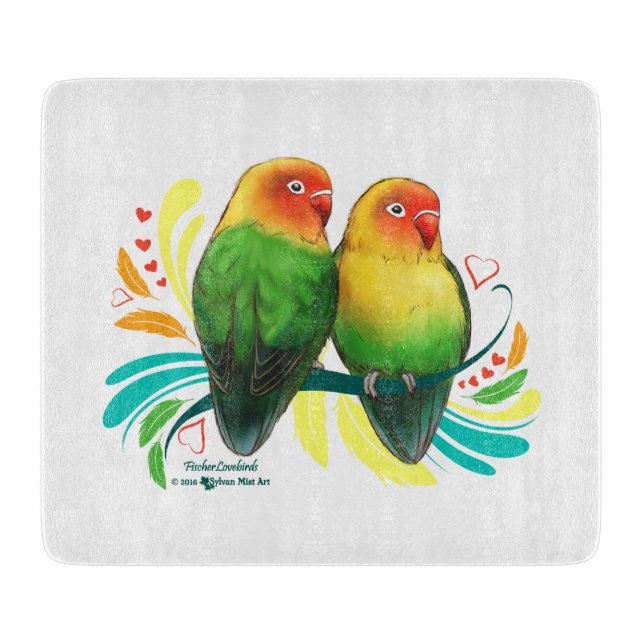Fischer Lovebirds Cutting Board (Front)