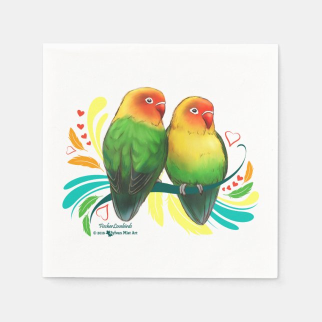 Fischer Lovebirds Napkins (Front)