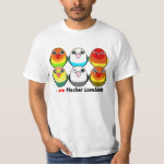 Cute Fischer lovebirds cartoon t-shirt