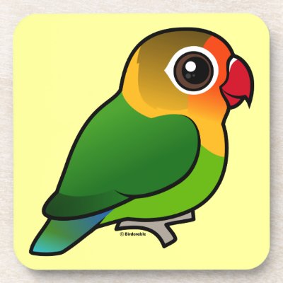 Fischer's Lovebird Beverage Coaster