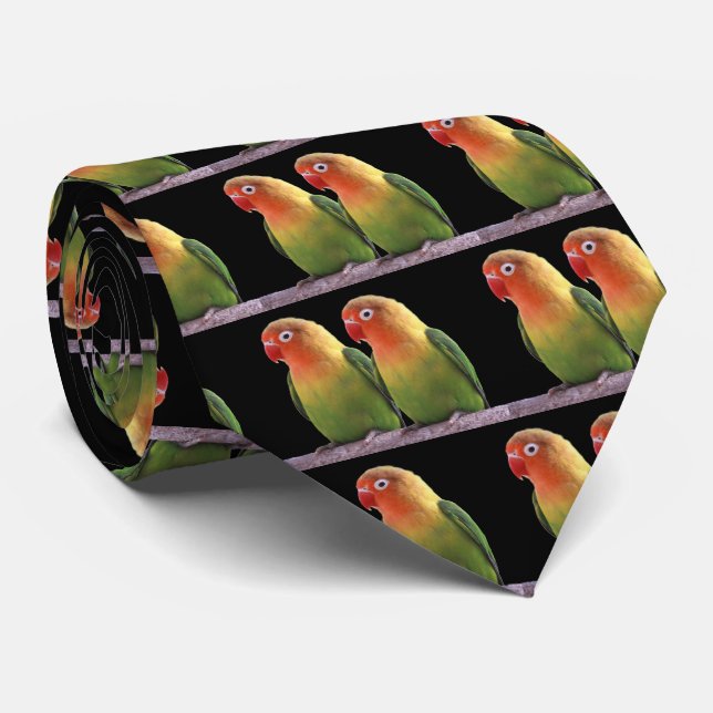 "Fischer's Lovebird" Neck Tie (Rolled)