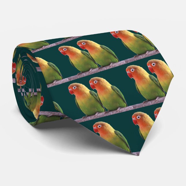 "Fischer's Lovebird" Neck Tie (Rolled)