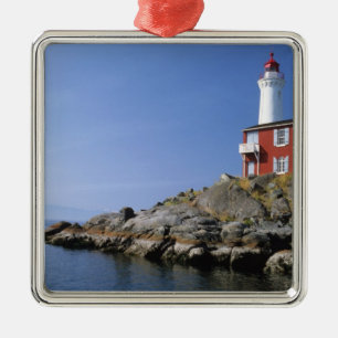 Fisgard Lighthouse in the Fort Rodd Hill Metal Ornament