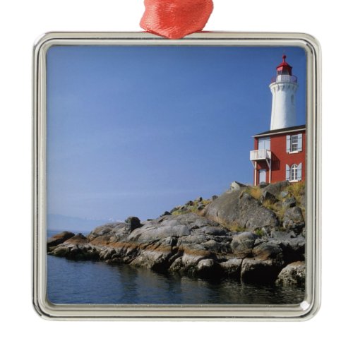 Fisgard Lighthouse in the Fort Rodd Hill Metal Ornament