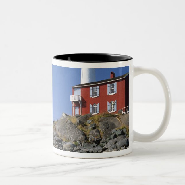 Fisgard Lighthouse in the Fort Rodd Hill Two-Tone Coffee Mug (Right)