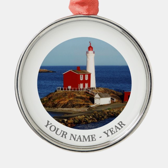 Fisgard Lighthouse Metal Ornament (Front)