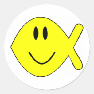 fish 1 classic round sticker