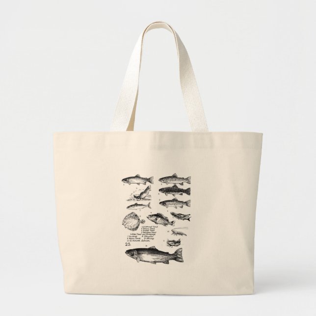 Fish 25 large tote bag (Front)